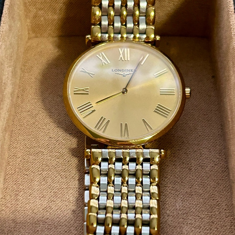 Authentic Longines Gold Dial with Two-Tone Bracelet Watch
